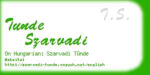 tunde szarvadi business card